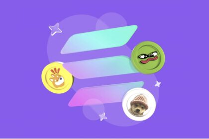 Pi coin riding on Bull sorounded by bears