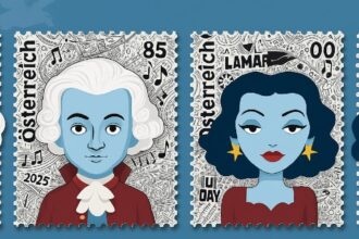 New collection of NFT stamps inspired by Mozart and Hedy Lamarr