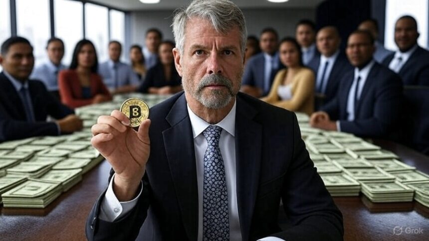 Where does Michael Saylor get a lot of money to buy Bitcoin?