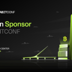 Bitunix en LABITCONF 2025 como “Bitcoin Sponsor” sobre un fondo gris oscuro y la ilustración del obelisco argentino, en la cuspide el logo de Bitcoin.