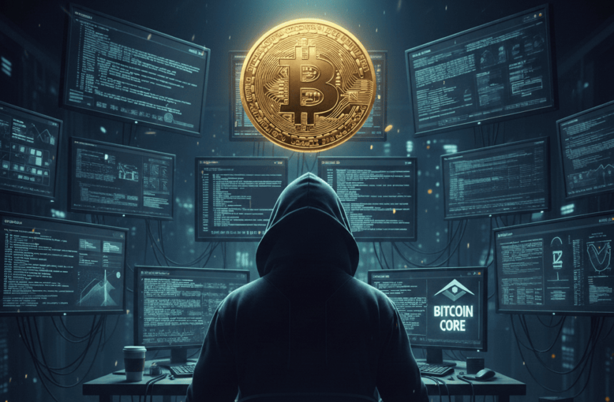 Three years later, a new developer arrives at Bitcoin Core. who is he?